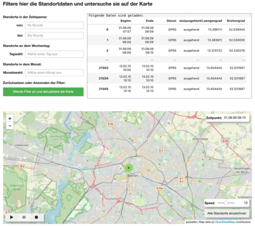 Web-Anwendung zur Exploration von Standortdaten